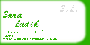 sara ludik business card